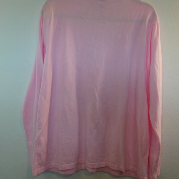 Women's Flowers Pink Cardigan Sweater Size 1X - Picture 4 of 5
